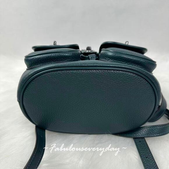 Coach Hadley Backpack In Leather Gunmetal/Dark Teal CBH09 NWT - Picture 9 of 9